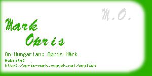 mark opris business card