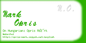 mark opris business card